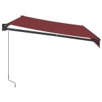 Copertina retractabilă manual, vișiniu, 350×250 cm