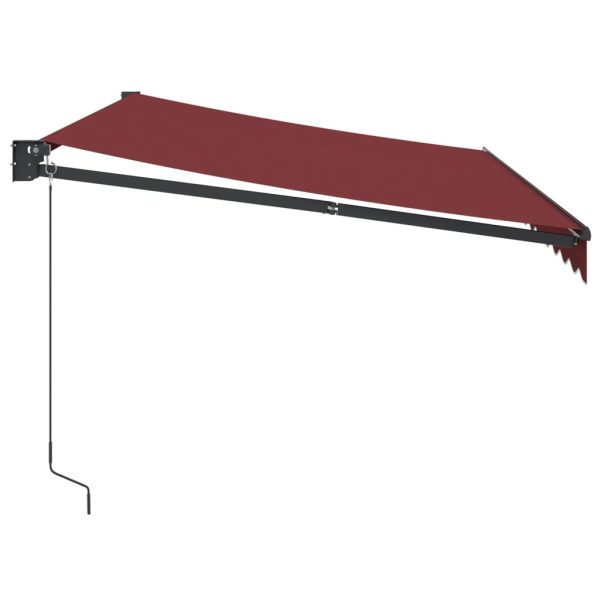 Copertina retractabilă manual, vișiniu, 350×250 cm