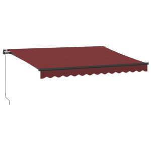 Copertina retractabilă manual, vișiniu, 350×250 cm