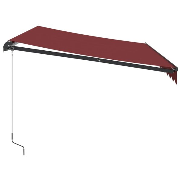 Copertina retractabilă manual, vișiniu, 350×250 cm