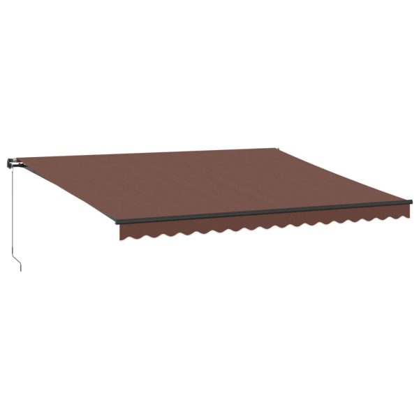 Copertina retractabilă manual, maro, 450×350 cm