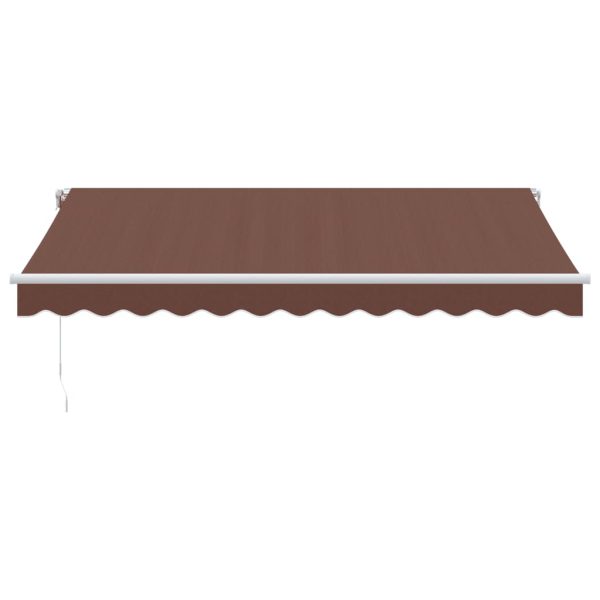 Copertină retractabilă manual, maro, 350×250 cm