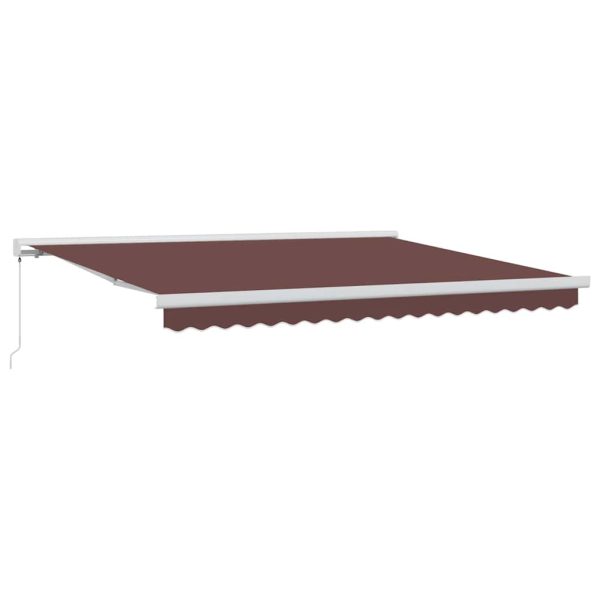 Copertină retractabilă manual, maro, 400×300 cm