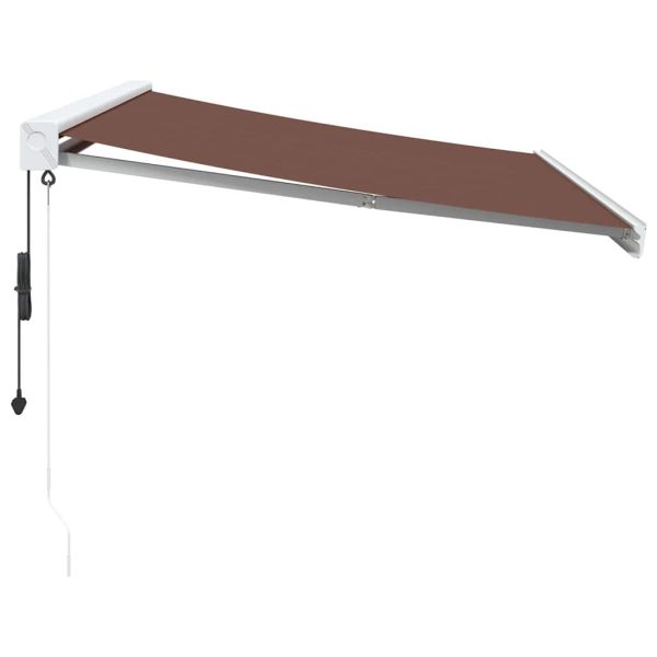 Copertina retractabilă automat, maro, 350×250 cm