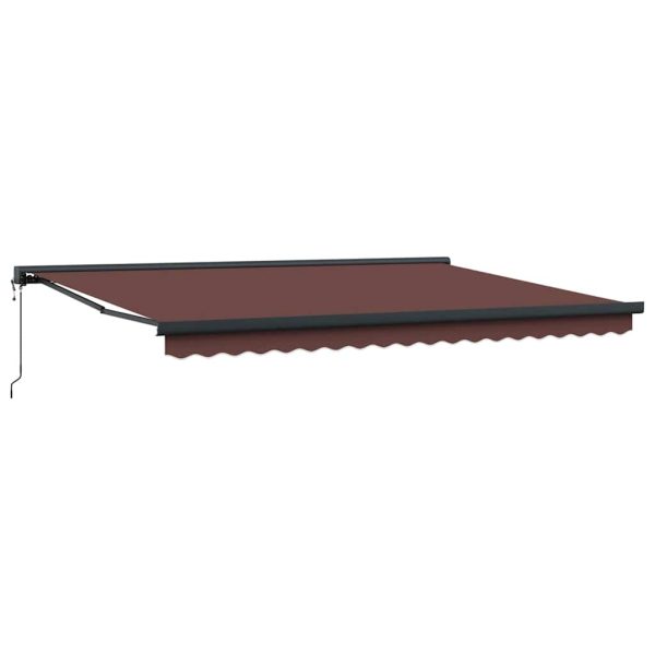 Copertina retractabilă automat, maro, 450×300 cm