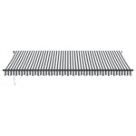 Copertină retractabilă automat, antracit/alb, 500×350 cm