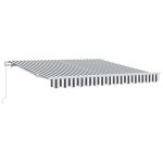 Copertină retractabilă manual, antracit/alb, 300×250 cm