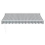 Copertină retractabilă antracit/alb, 3×2,5 m, textil/aluminiu