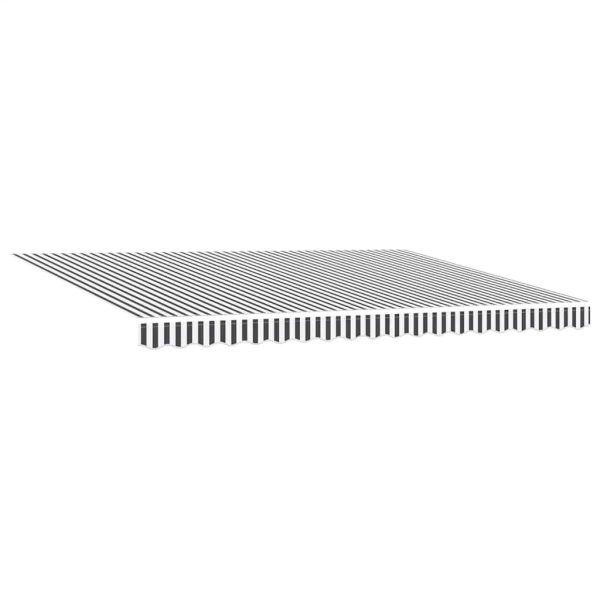 Copertină retractabilă antracit/alb, 4,5×3 m, textil/aluminiu