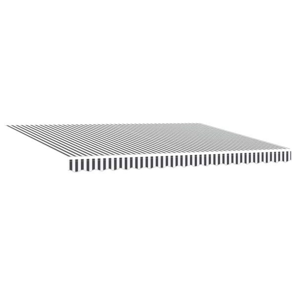 Copertină retractabilă antracit/alb, 4,5×3 m, textil/aluminiu
