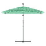 Umbrelă soare de grădină cu stâlp din oțel verde 246x246x230 cm