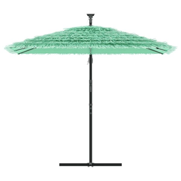 Umbrelă soare de grădină cu stâlp din oțel verde 246x246x230 cm