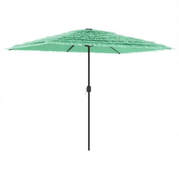 Umbrelă soare de grădină cu stâlp din oțel verde 300x200x250 cm