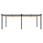 Foișor de grădină acoperiș retractabil gri taupe 3×6 m aluminiu