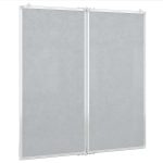Tablă magnetică pliabilă, alb, 80x80x1,7 cm, aluminiu