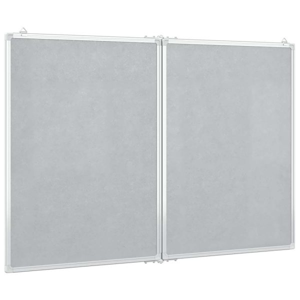 Tablă magnetică pliabilă, alb, 100x80x1,7 cm, aluminiu
