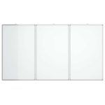 Tablă magnetică pliabilă, alb, 120x80x1,7 cm, aluminiu