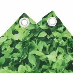 Paravan de balcon cu aspect de plantă, verde, 500×75 cm, PVC