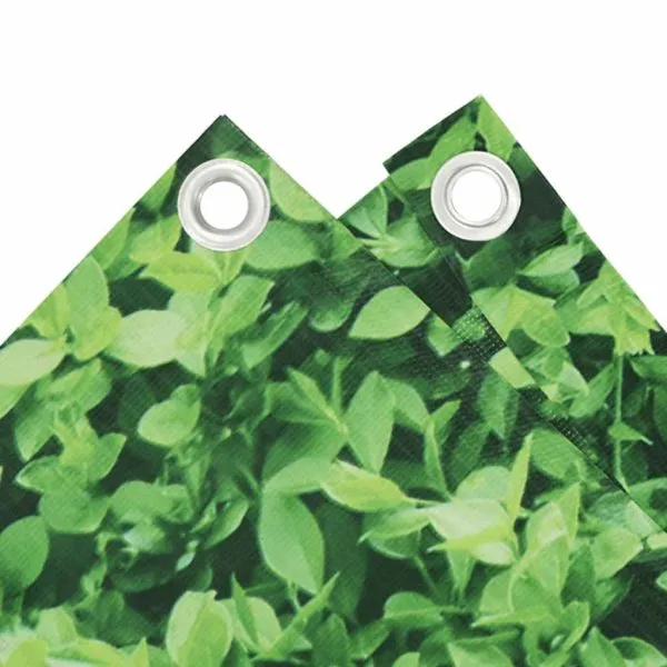 Paravan de balcon cu aspect de plantă, verde, 500×75 cm, PVC