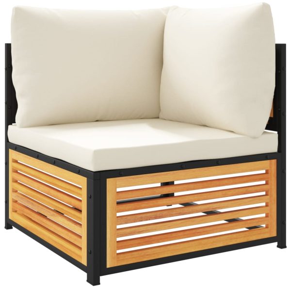 Set de canapele grădină cu perne, 6 piese, lemn masiv acacia