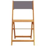 Scaune de grădină pliabile 6 buc., textil antracit/lemn masiv