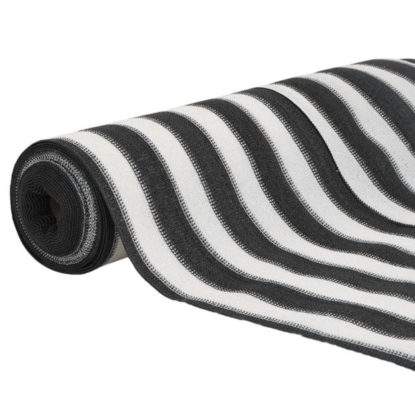 Plasă protecție intimitate antracit/alb 1,5×25 m HDPE 195 g/m²