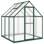 Sere cu cadru de bază, verde, 169x169x195 cm, aluminiu