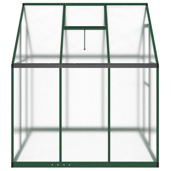 Sere cu cadru de bază, verde, 169x169x195 cm, aluminiu