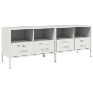 Dulapuri TV, 2 buc., alb, 68x39x50,5 cm, oțel