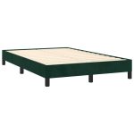 Pat box spring cu saltea, verde închis, 120×190 cm, catifea