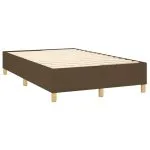 Pat box spring cu saltea, maro închis, 120×190 cm, textil