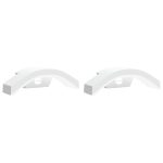 Lămpi exterioare de perete LED/senzor 2 buc alb aluminiu turnat