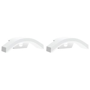 Lămpi exterioare de perete LED/senzor 2 buc alb aluminiu turnat