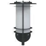 Lampă exterioară de perete, negru, oțel inoxidabil