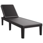 Șezlong reglabil în înălțime în 4 direcții, 155,5x57x28 cm, PP