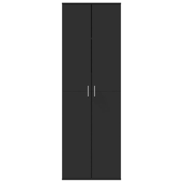 Dulap înalt, negru, 60x35x180 cm, lemn prelucrat