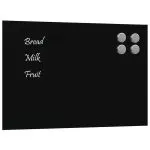 Tablă magnetică de perete neagră 40×30 cm, sticlă securizată