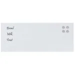Tablă magnetică de perete, alb, 100×40 cm, sticlă securizată