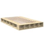 Cadru de pat, stejar sonoma, 120×190 cm, lemn prelucrat
