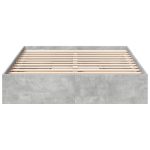 Cadru de pat cu sertare, gri beton, 140×200 cm, lemn prelucrat