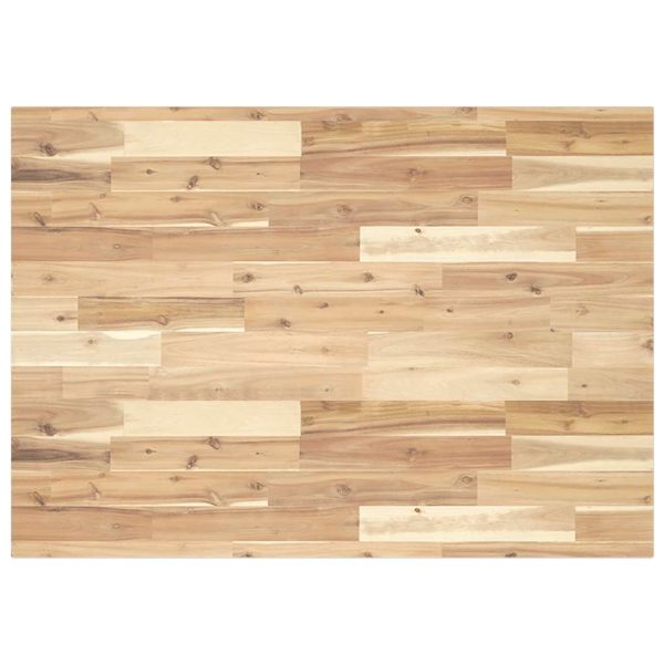 Blat de birou netratat, 80x70x2 cm, lemn masiv de acacia