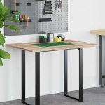 Blat de birou netratat, 80x70x2 cm, lemn masiv de acacia