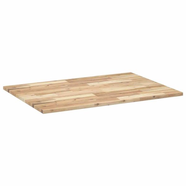 Blat de birou netratat, 80x70x2 cm, lemn masiv de acacia