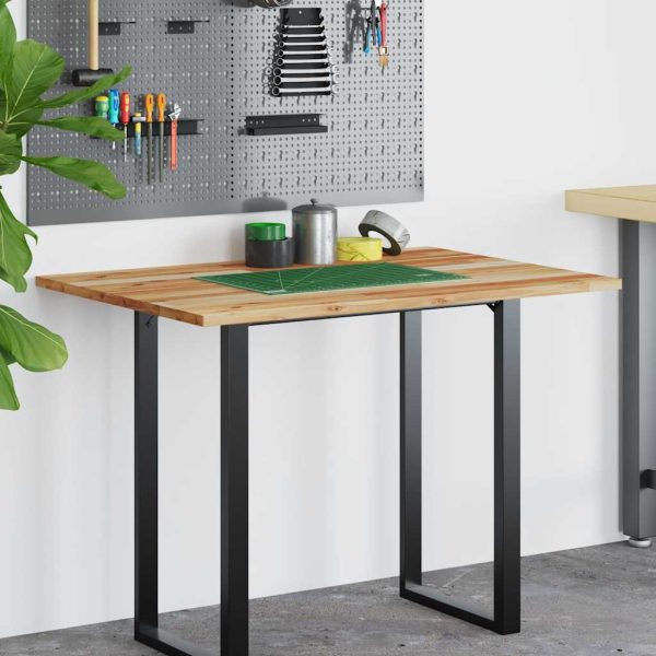 Blat de birou finisat cu ulei, 100x80x2 cm, lemn masiv acacia