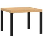 Masă cafea grădină negru 55x55x39,5cm oțel vopsit electrostatic
