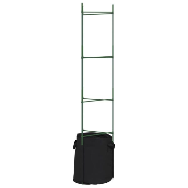 Suport pentru roșii cu saci de plante 6 buc., 154 cm oțel și PP