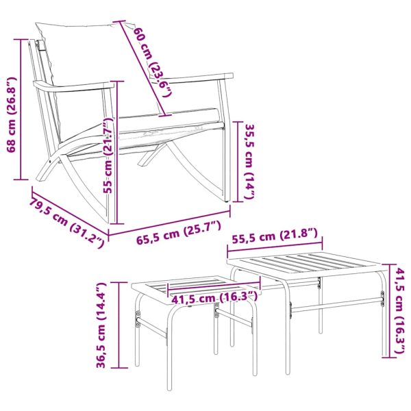 Set mobilier de balcon, 4 piese, cu perne, negru, oțel
