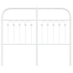 Tăblie de pat metalică, alb, 120 cm