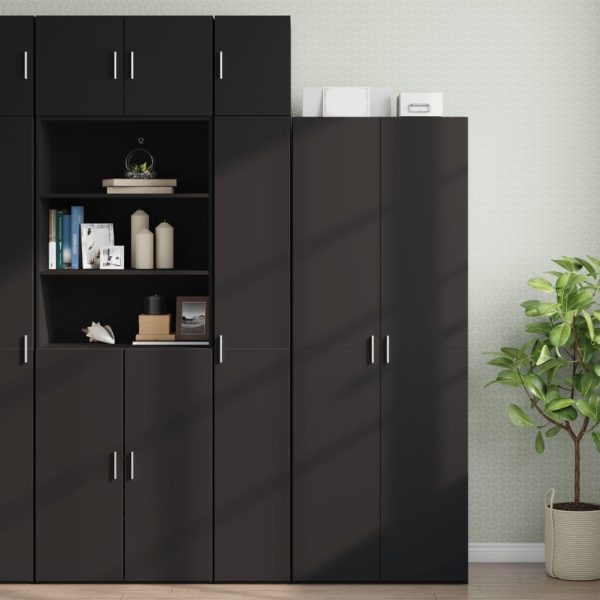 Dulap de perete, negru, 30×42,5×40 cm, lemn compozit