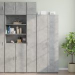 Dulap de perete, gri beton, 30×42,5×40 cm, lemn prelucrat